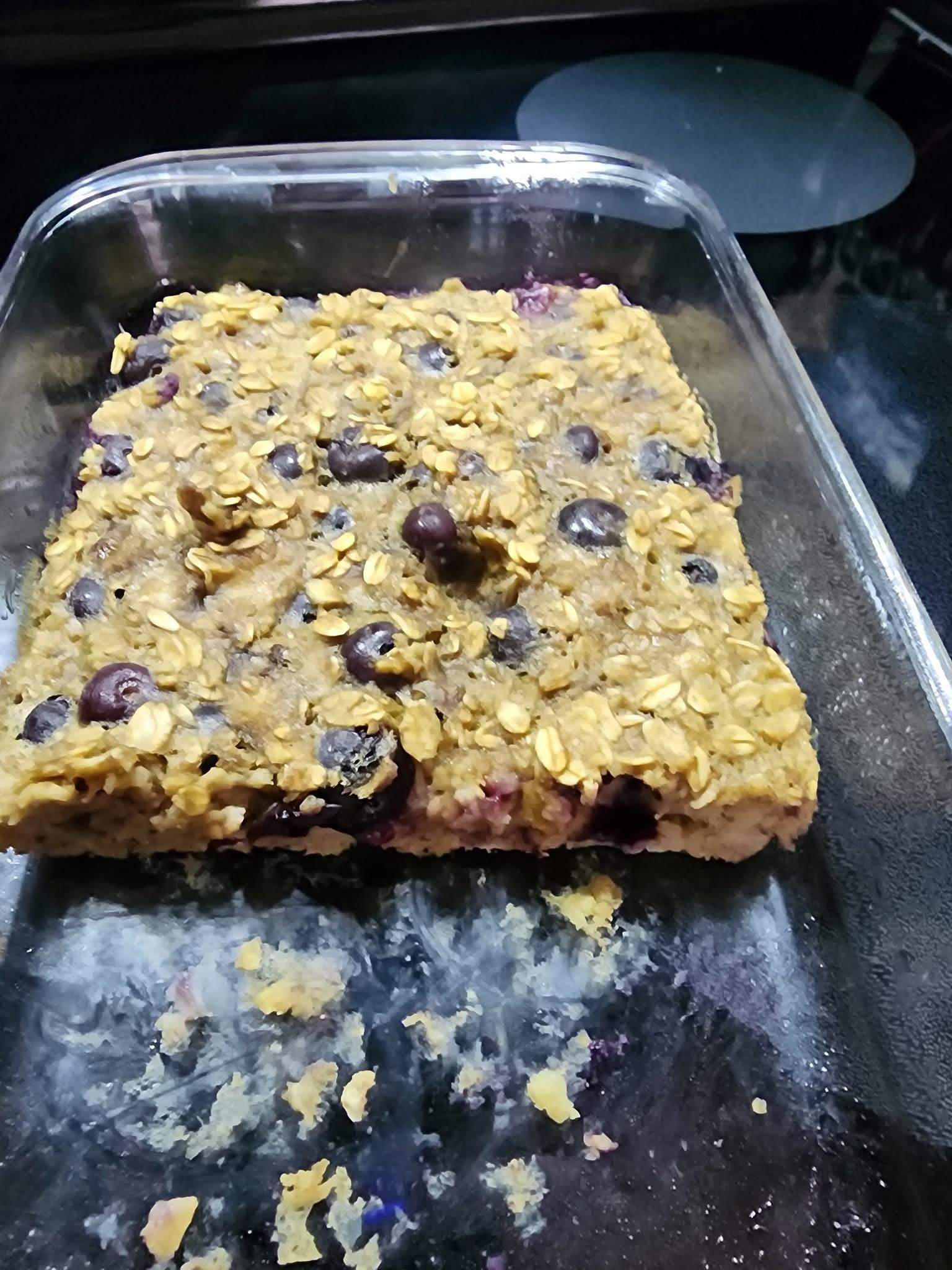 Blueberry oatmeal bake